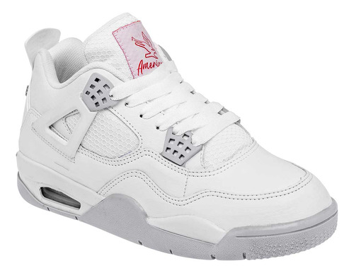 Tenis Basquetbol De Hombre American Fire Blanco 913-522