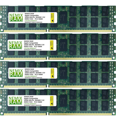 Nemix Ram 128gb 4x32gb Mac Pro 2013 Kit Actualización Ddrpc