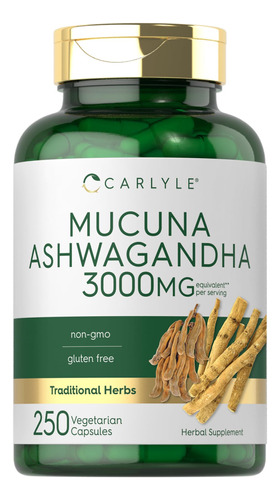 Complementa Carlyle Mucuna Pruriens Con Ashwagandha 250 Cáps