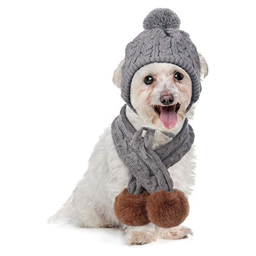 Idomik Conjunto De Gorro Y Bufanda Para Perros Gorro De Punt