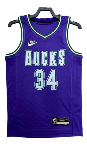 Remera Milwaukee Bucks Classic Edition Giannis- Año 2023