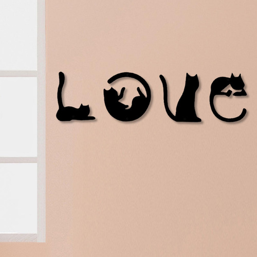 4 Peças De Metal Para Montagem Na Parede, Decoração Amor,