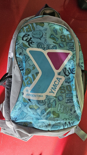 Mochila Gris Impecable Ymca