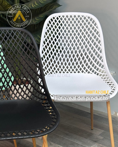 Pack 2 Sillas Terraza Cafeteria Metal Polipropileno