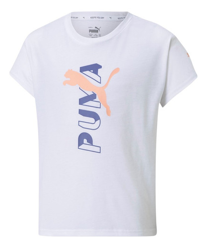 Playera Puma Niña Blanco 586192 02