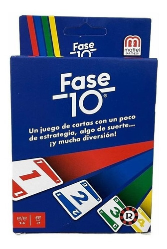 Fase 10 Juego De Cartas Original Mattel Ruibal Lloretoys