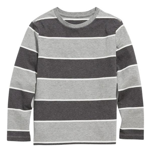 Polera Niño Old Navy Manga Larga Striped Gris