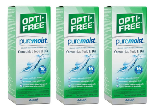 Solución Desinfectante Opti-free Puremoist 3 Piezas Cst
