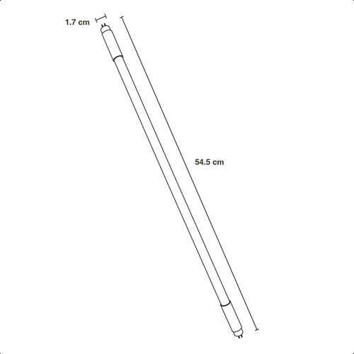 Tubo Led T5 Opalino Icon 8w 6500k 100-265v G5 Estructura Blanco