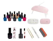 Comprar Kit De Uñas Semipermanente, Lampara, Base, Top Pinturas