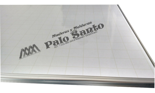 Tablero Acrilico Cuadriculado (2.44x1.23) Perfil En Aluminio