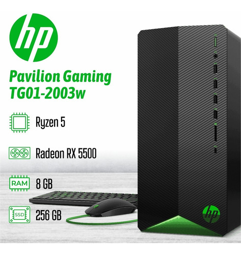 Cpu Hp Pavilion Gaming  Ryzen 5 8 Gb 256 Gb Radeon Rx5500