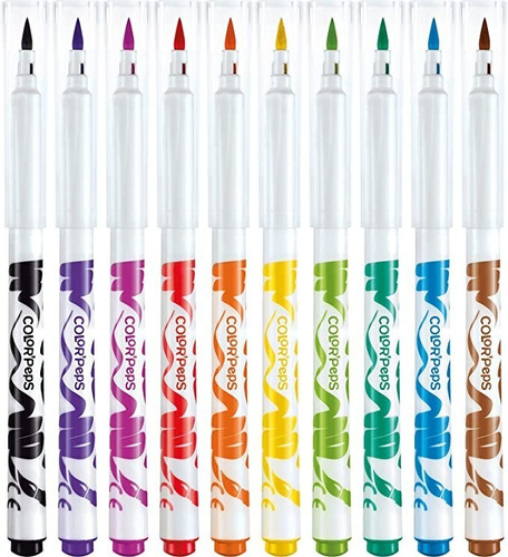 Imagen 3 de 10 de Marcadores Maped Colorpeps Brush Punta Pincel X 10 Unidades
