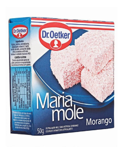 Mistura Em Pó Para Maria Mole Sabor Morango Dr. Oetker 50g