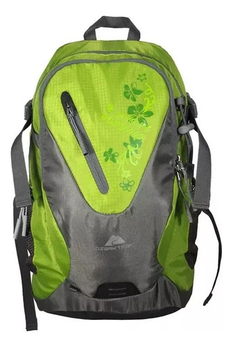 Mochila Ozark Trail 25 Litros Campismo Backpack Color Verde Lima Diseño De La Tela Lisa