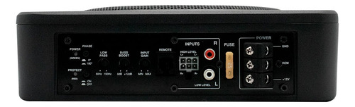 Caixa Amplificada Aikon 150 Wrms 10.1pol Ak-10150w Sub Slim Cor Preto 12v