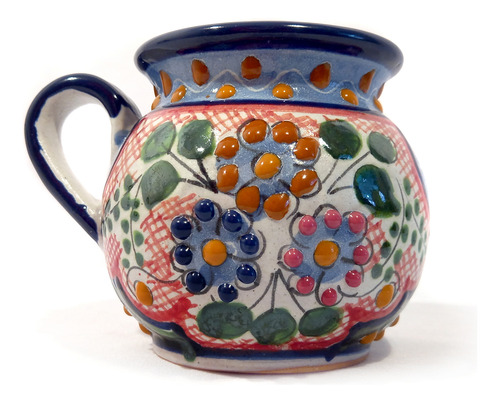 Jarro Mexicano De Talavera Poblana Barroca 400ml Flores #7