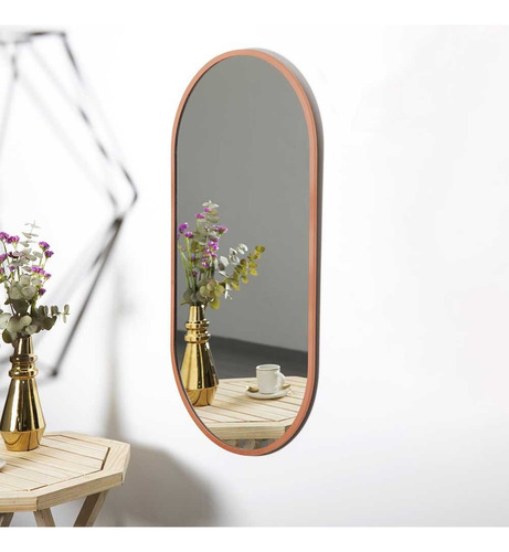 Espejo Torrejon Ovalado 40 Cm Oro Rosa