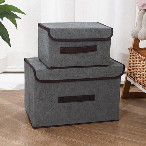 Cajas De Almacenamiento De Tela Plegables Con Tapas 6 Pza