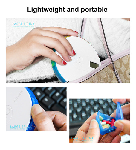 Pastillero Electrónico Con Recordatorio Inteligente Portátil