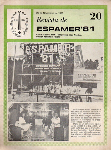 Espamer 1981 Exposicion Filatelica Boletin Nro 20