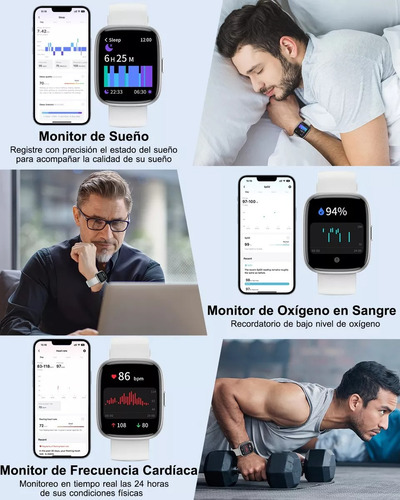 Reloj Deportivo Multifunción Gris Y Ritmo Cardíaco Gris Gris Gris Gris