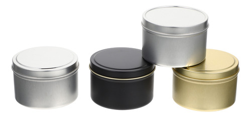 Latas Redondas, Fragrância, Lata, Lata, Caixa De Lata, 4 Uni