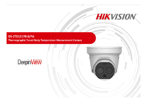 Camara Hikvision Ip Domo Termográfica Deteccion Fiebre 4mp