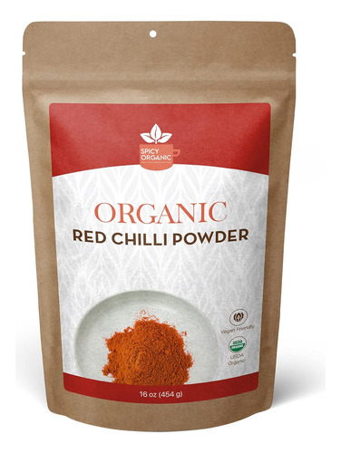 Chile Rojo En Polvo Orgánico Picante - Certificado Orgánico