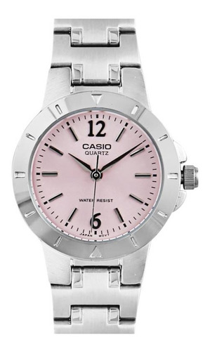 Reloj Pulsera Casio Dama Analógico Esfera Rosa Febo