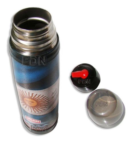 Termo Lumilagro Acero 1 Lt Forrado Cuero Argentino Fdn Pp