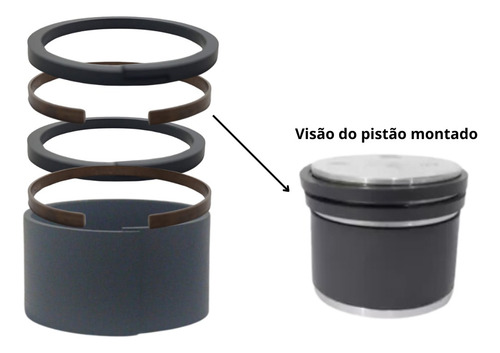 Kit Anel Compressor Ar Isento Médico Odontológico 46,5mm