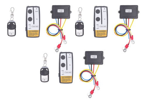 Imagen 3 de 10 de Controlador De Cabrestante Eléctrico 3 Piezas Control Remoto