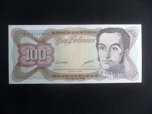 Billete Venezuela Cien Bolivares 1998