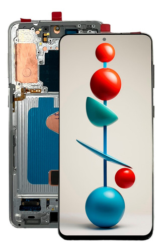 Pantalla C/marco Compatible Con Samsung S21+ 5g Amoled