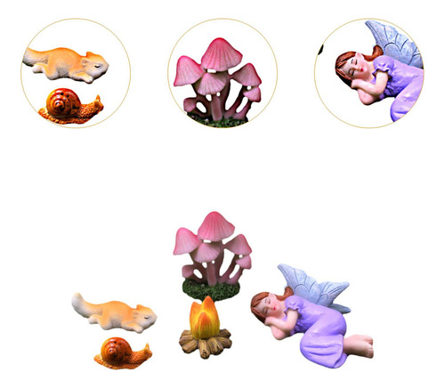 5 Piezas Figuras En Miniatura Decoración De Micro Paisaje