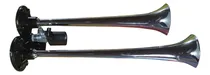 Comprar Bocina Cromada Metal Con Electrovalvula 24v Doble Corneta