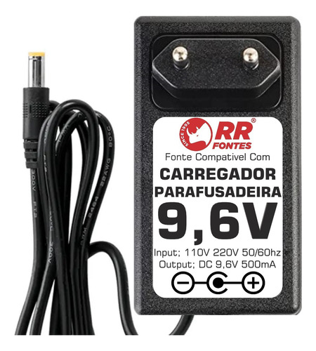 Fonte Carregador 9,6v Para Parafusadeira Hammer E Skil 2212