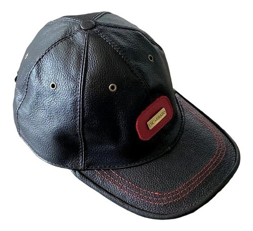 Gorra Cachucha Placa Frontal 100% Cuero Marca Escarbato