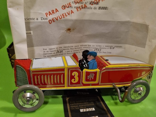 Auto De Carreras De Ojalata Paya Hecho En España Plateado (Usado)
