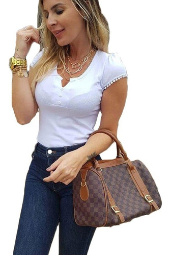 Blusinha Camisa Kit C/ 3 T-shirt Malha Canelada Moda Bloguei