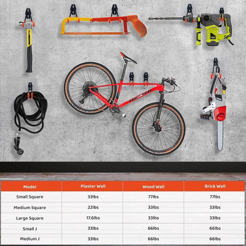 Bases Bicicleta Pared Soporte Horizontal Rack Organizador