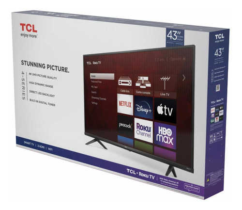 Imagen 2 de 10 de Televisor Tcl 43 Roku Tv 4k Smart Tv Uhd Clase 4