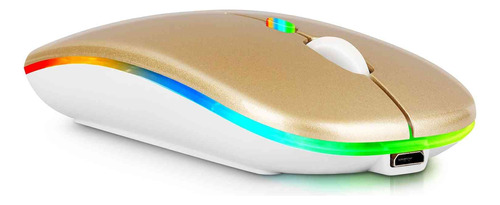 Mouse Led Inalambrico Recargable 2.4 Ghz Bluetooth Para V40