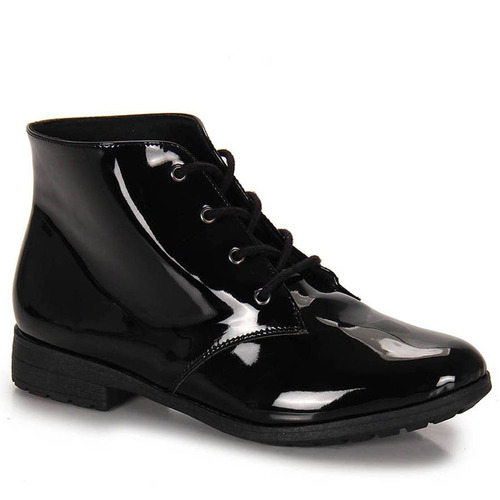 Bota Coturno Feminina Lara - Preto