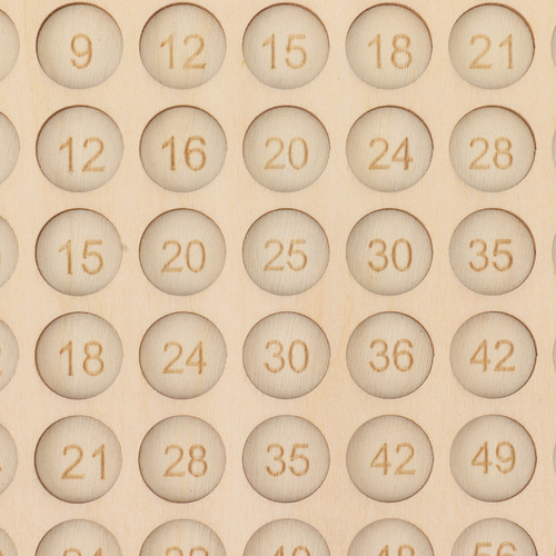 Tabuleiro De Jogo De Multiplicação Wooden Educational For Le