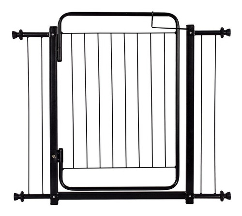 Cerca Para Porta Portão Pressão Pet Cães Criança 84/89 Cm Cor Preto