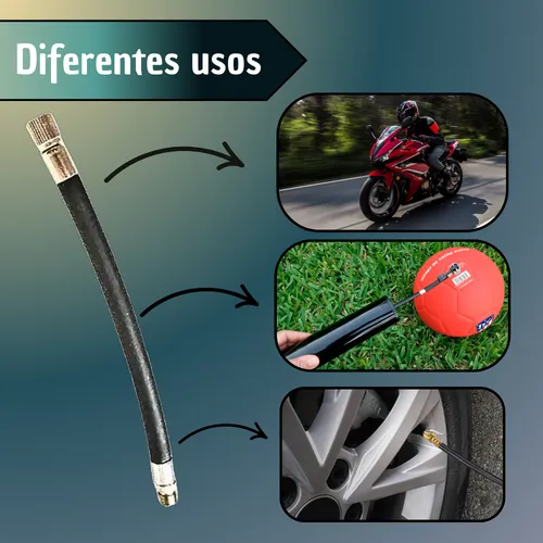 Manguera Extensor Super Bomba Inflador Llantas Negra Pro