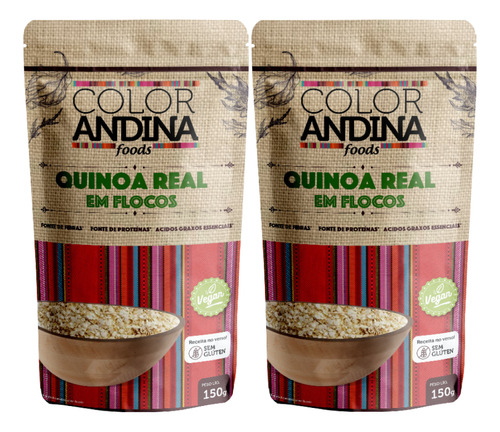 Quinoa Em Flocos Color Andina 150g - 2 Pacotes 