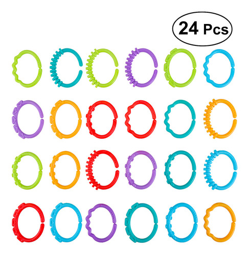 24 Anillos Para Morder Bebés, Eslabones, Juguetes, Eslabones